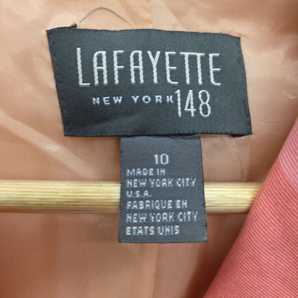 Lafayette 148 Peach Color Block Multicolor Blazer… - image 3